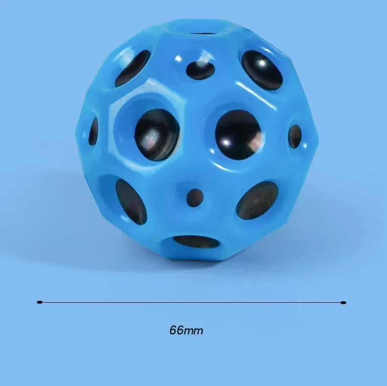 Puppy High Resilience Hole Ball Soft Bouncy Ball Anti-fall Moon Shape Porous Bouncy Ball Outdoor Sport Ergonomic Squeeze Toys