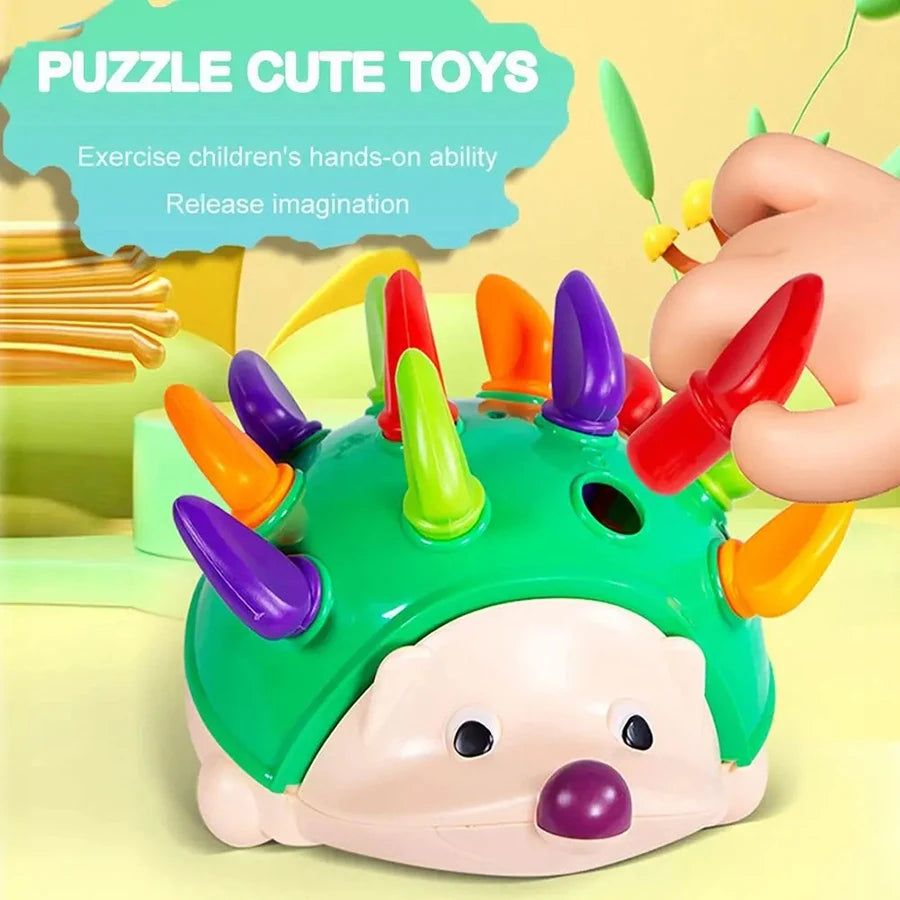 Hedgehog Montessori Toys Baby Concentration Training Early Education Toys Fine Motor and Sensory Toys Spelling Little Hedgehog