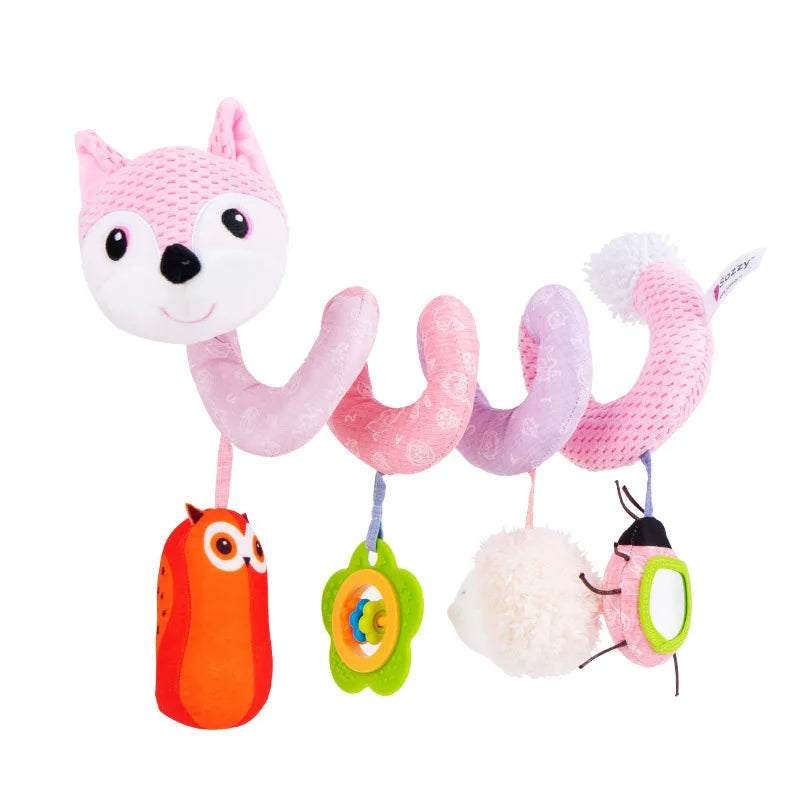 Car Seat Toys Infant Color Elephant Stroller Stretch Spiral Activity Baby Hanging Toys for Crib Mobile Newborn Sensory Toy Gifts
