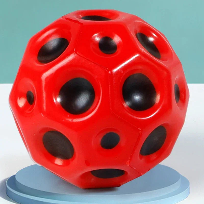 Puppy High Resilience Hole Ball Soft Bouncy Ball Anti-fall Moon Shape Porous Bouncy Ball Outdoor Sport Ergonomic Squeeze Toys