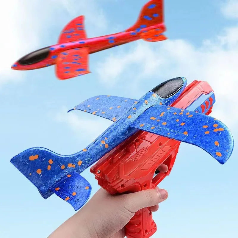 Children's Ejection Aircraft Toys Foam Aircraft Glider Parent-child Outdoor Games Toys Children's Gifts Foam Shooting Flying Toy