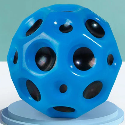 Puppy High Resilience Hole Ball Soft Bouncy Ball Anti-fall Moon Shape Porous Bouncy Ball Outdoor Sport Ergonomic Squeeze Toys