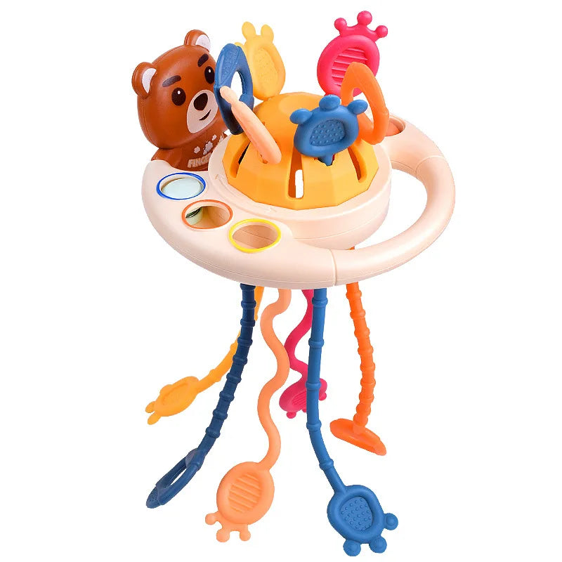 Montessori Pull String Sensory Toys Baby 6 12 Months Silicone Develop Teething Activity Toys For Baby 1-3Y Educational Toys