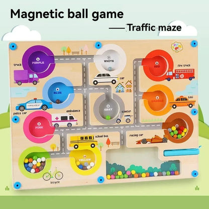 Magnetic digital bead magnetic maze toy for children's puzzle practice, attention and concentration training game for ages 2-6