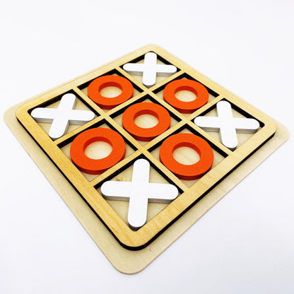 Solid Wooden Tic Tac Toe Board Game - Perfect for Family Fun and Backyard Entertainment!