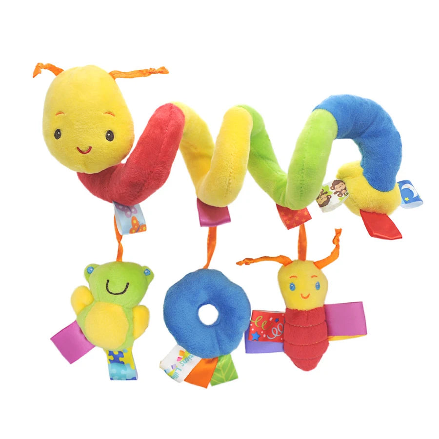 Car Seat Toys Infant Color Elephant Stroller Stretch Spiral Activity Baby Hanging Toys for Crib Mobile Newborn Sensory Toy Gifts