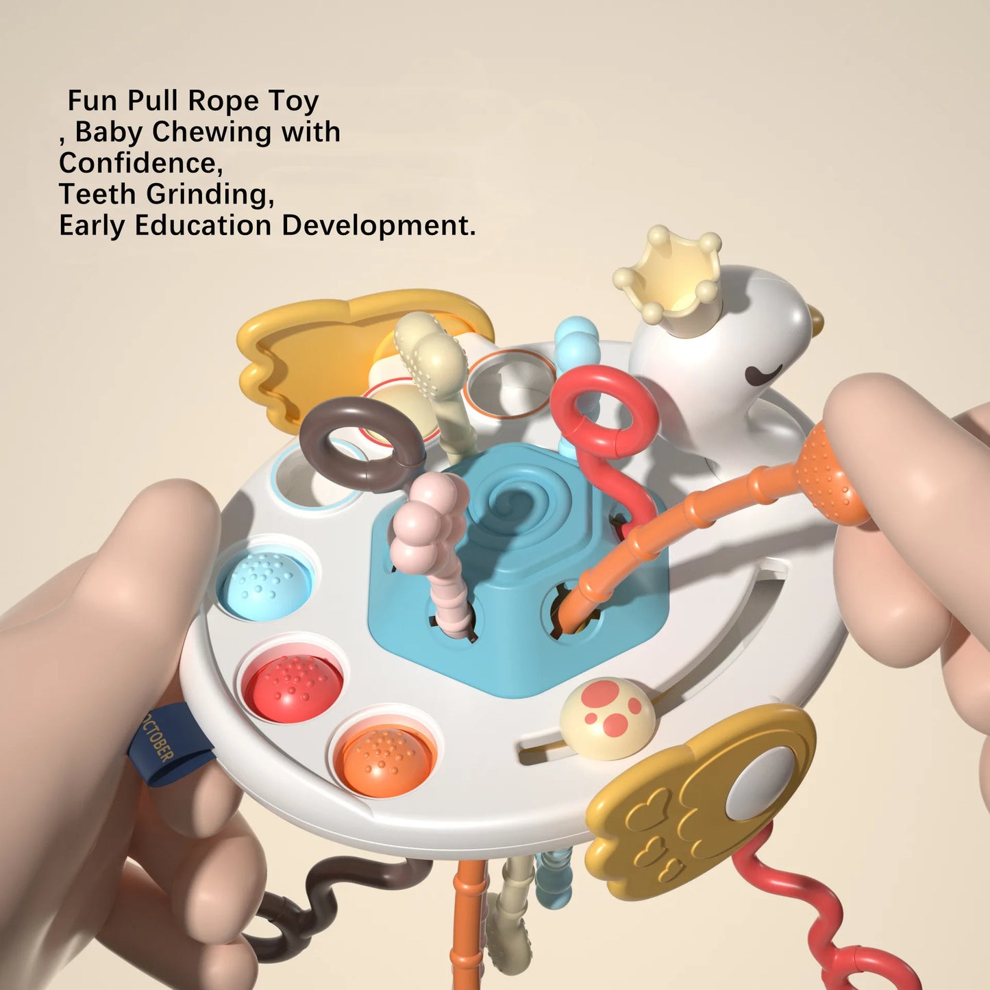 Montessori Pull String Sensory Toys Baby 6 12 Months Silicone Develop Teething Activity Toys For Baby 1-3Y Educational Toys