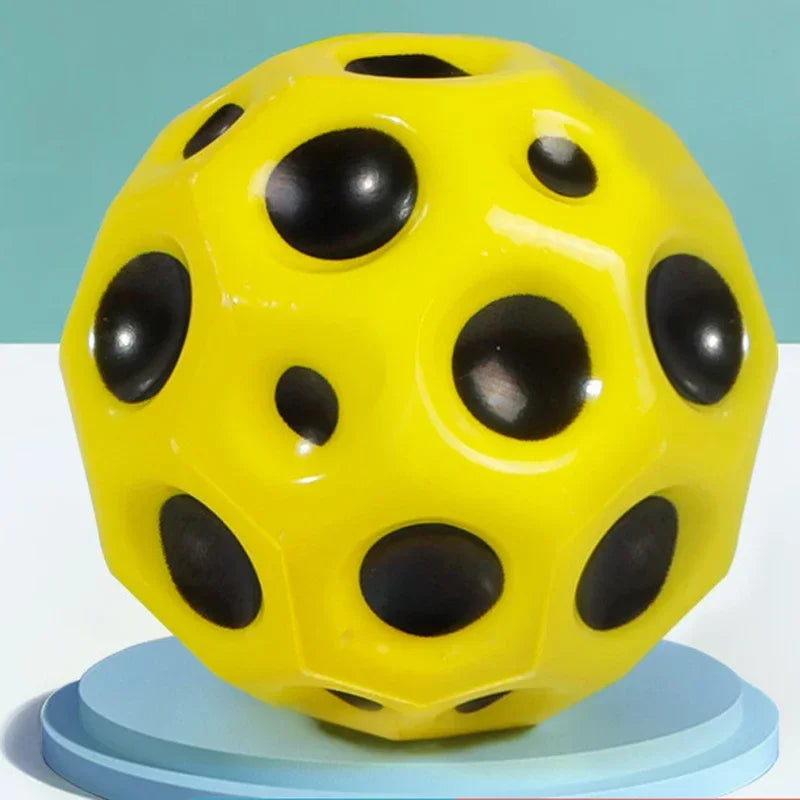 Puppy High Resilience Hole Ball Soft Bouncy Ball Anti-fall Moon Shape Porous Bouncy Ball Outdoor Sport Ergonomic Squeeze Toys