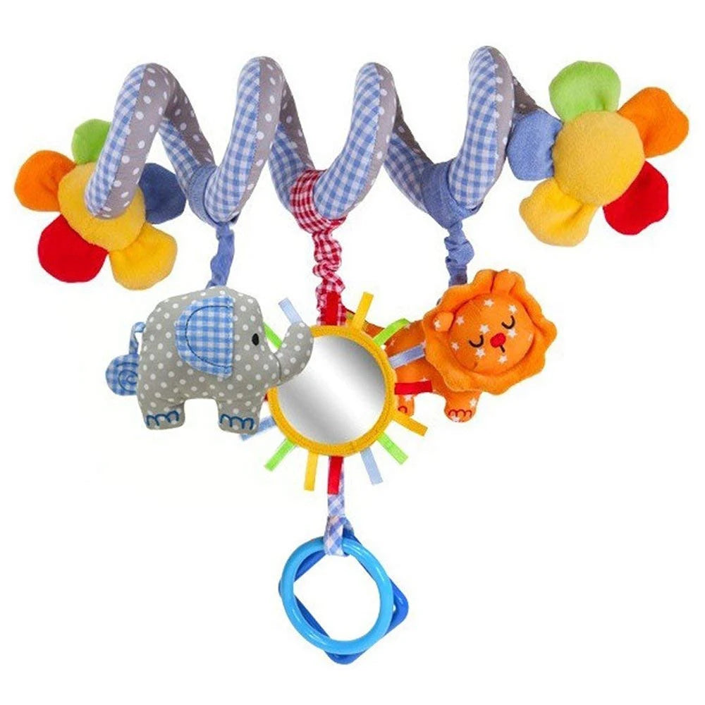 Car Seat Toys Infant Color Elephant Stroller Stretch Spiral Activity Baby Hanging Toys for Crib Mobile Newborn Sensory Toy Gifts