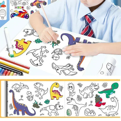 Children's Graffiti Scrolls Extra Long Colored Drawing Paper Kindergarten Baby Colored Scrolls Self Adhesive Not Damaging
