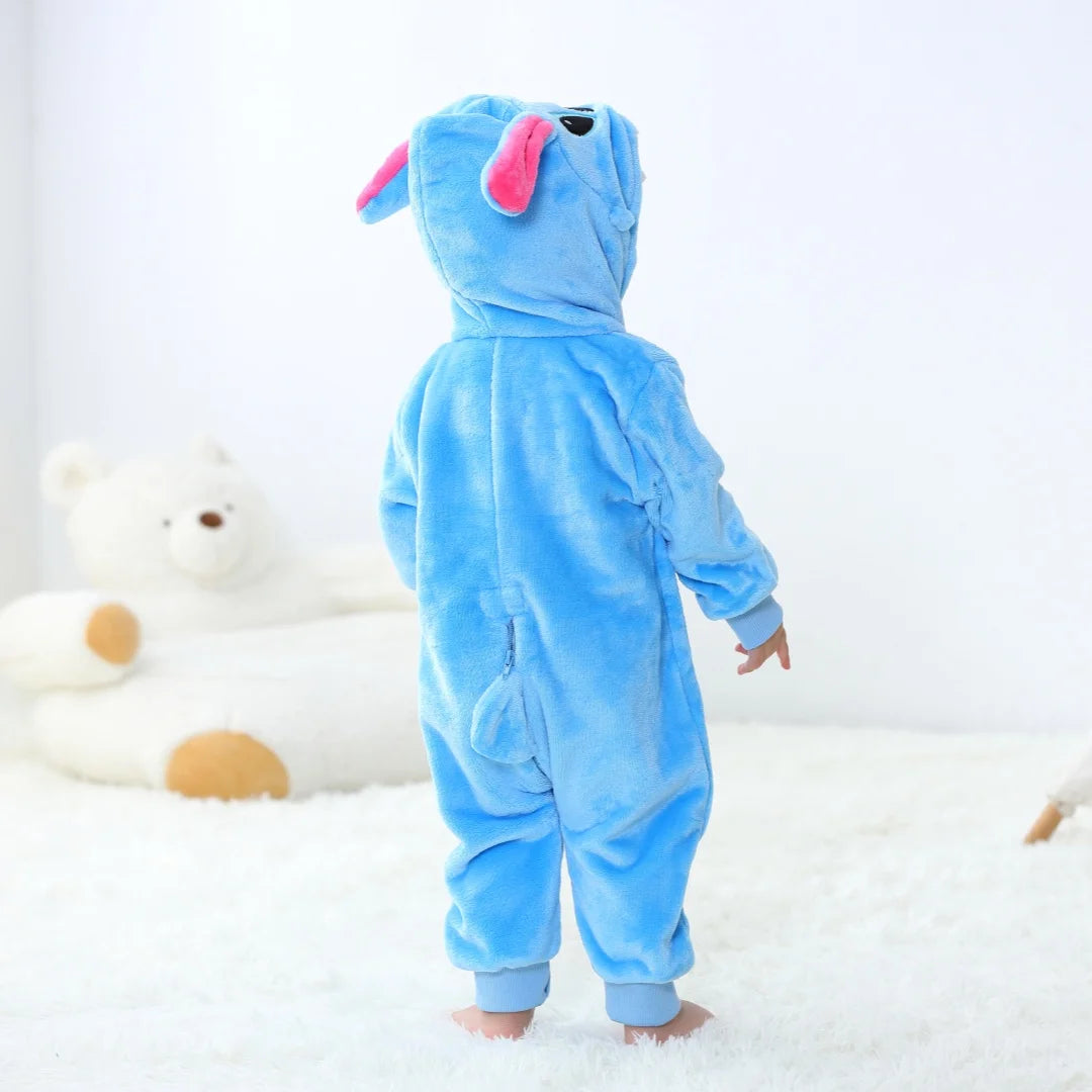 Newborn Baby Romper Infant Long Sleeve Clothes Kigurumi Cute Stitch Animal Cartoon Jumpsuit Girls Boys Pajamas Costume Halloween