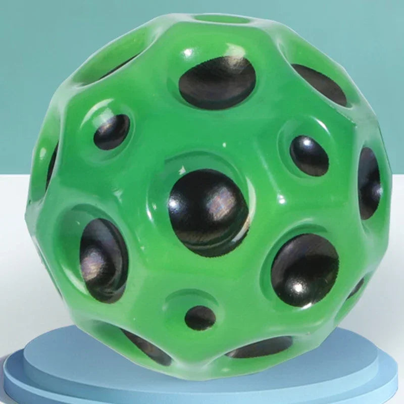 Puppy High Resilience Hole Ball Soft Bouncy Ball Anti-fall Moon Shape Porous Bouncy Ball Outdoor Sport Ergonomic Squeeze Toys