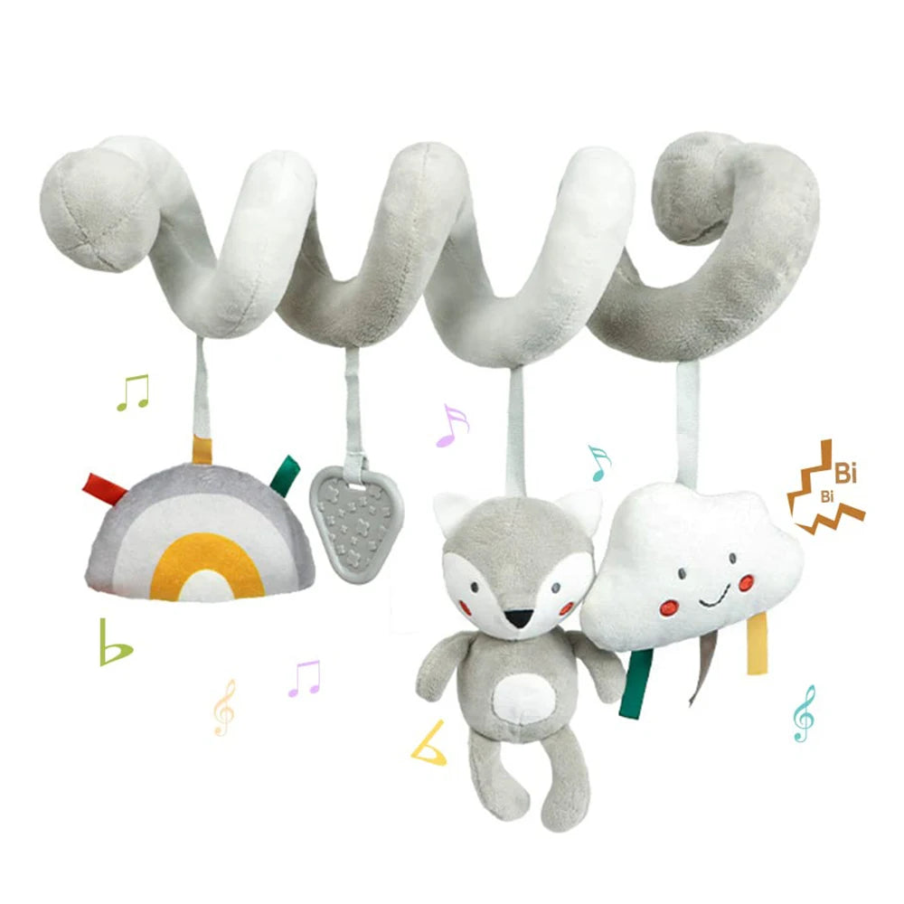 Car Seat Toys Infant Color Elephant Stroller Stretch Spiral Activity Baby Hanging Toys for Crib Mobile Newborn Sensory Toy Gifts