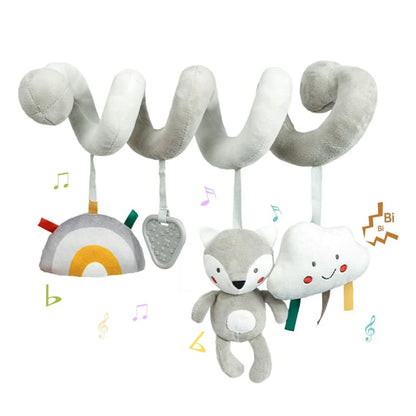 Car Seat Toys Infant Color Elephant Stroller Stretch Spiral Activity Baby Hanging Toys for Crib Mobile Newborn Sensory Toy Gifts