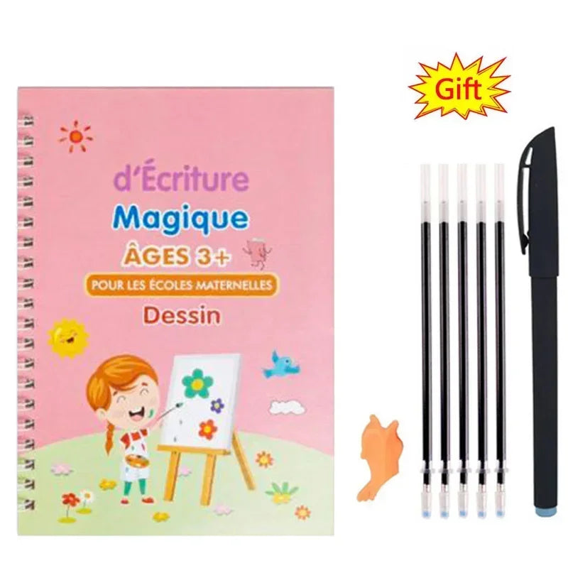French Magic Practice Copybook Magic Book That Can Be Reused Learn Alphanumeric Drawing Math Writing Children Calligraphy